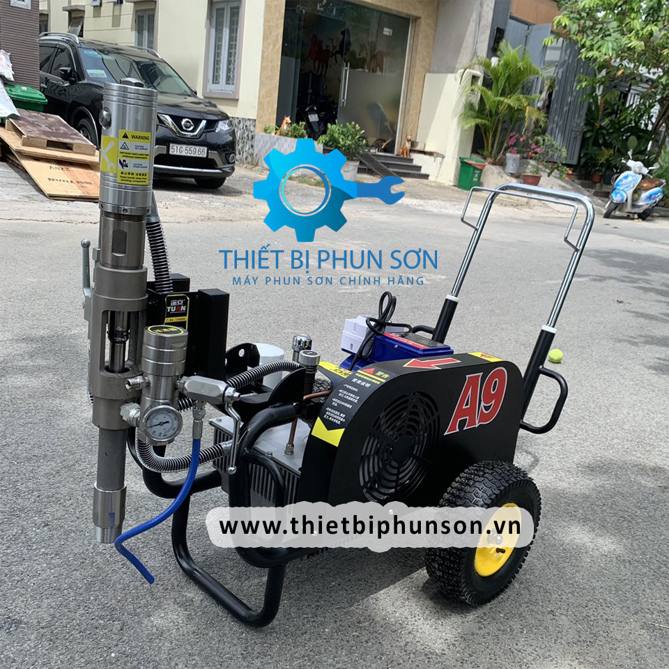 Máy phun bột trét đặc A9 là gì?