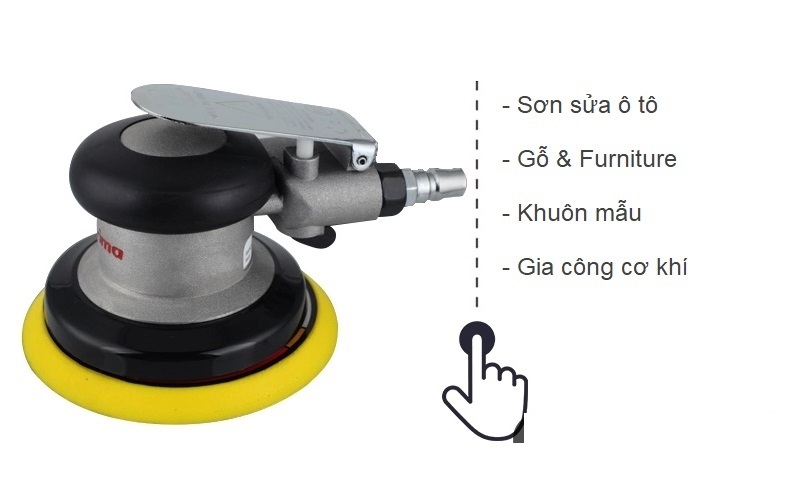 Máy chà nhám hơi Prima 5″ khế nhựa OSN-50HE