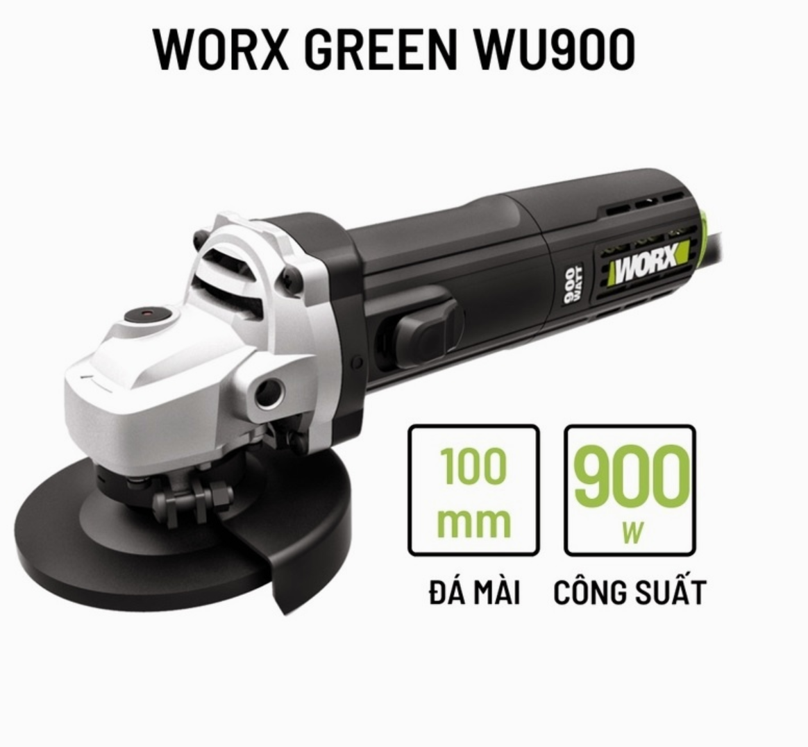 MÁY MÀI GÓC 900W 100MM WU900 – WORX GREEN