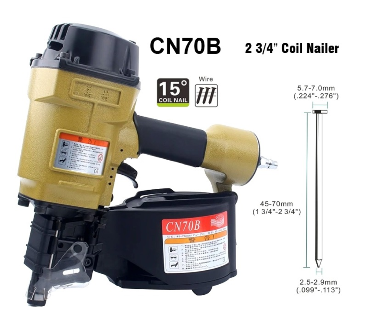 Súng bắn đinh cuộn Meite CN70B