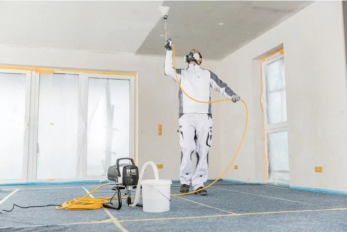 Các Bước Thi Công Phun Sơn Tường Nhà Bằng Máy Phun Sơn
