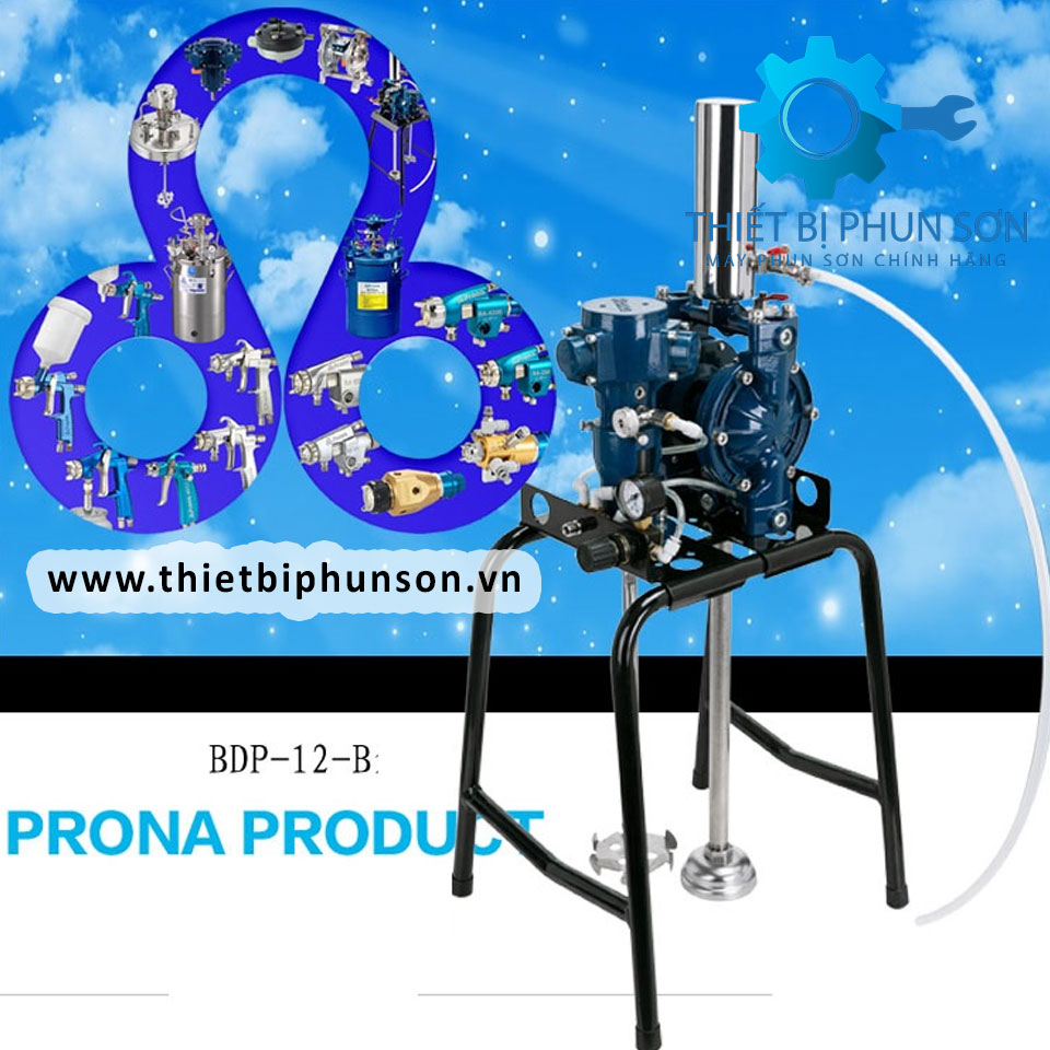 Bơm sơn kết hợp cây khuấy PRONA BDP12-B