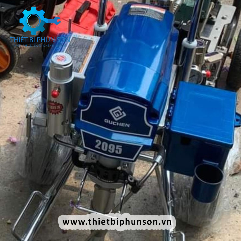 Ứng dụng máy phun bột bả Guchen 2095, bột trét Guchen 2095