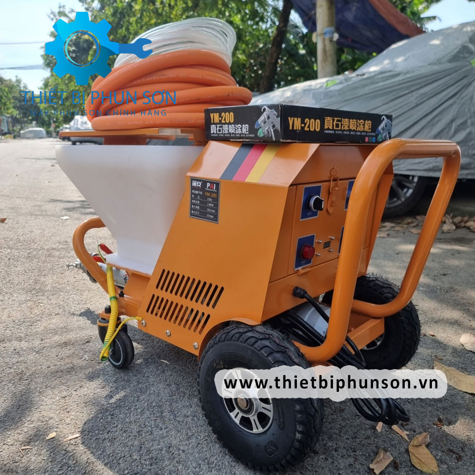 Máy phun gai, gấm giả đá D7 áp lực cao
