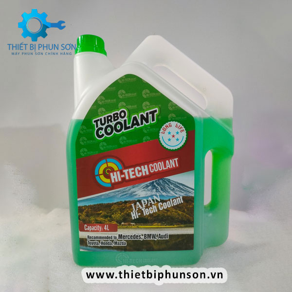 Nước giải nhiệt động cơ Hi-Techcoolant xanh - Can 4 lít (Dùng cho các loại xe két nước đã bị củ và két đã bị gỉ sét - G12)